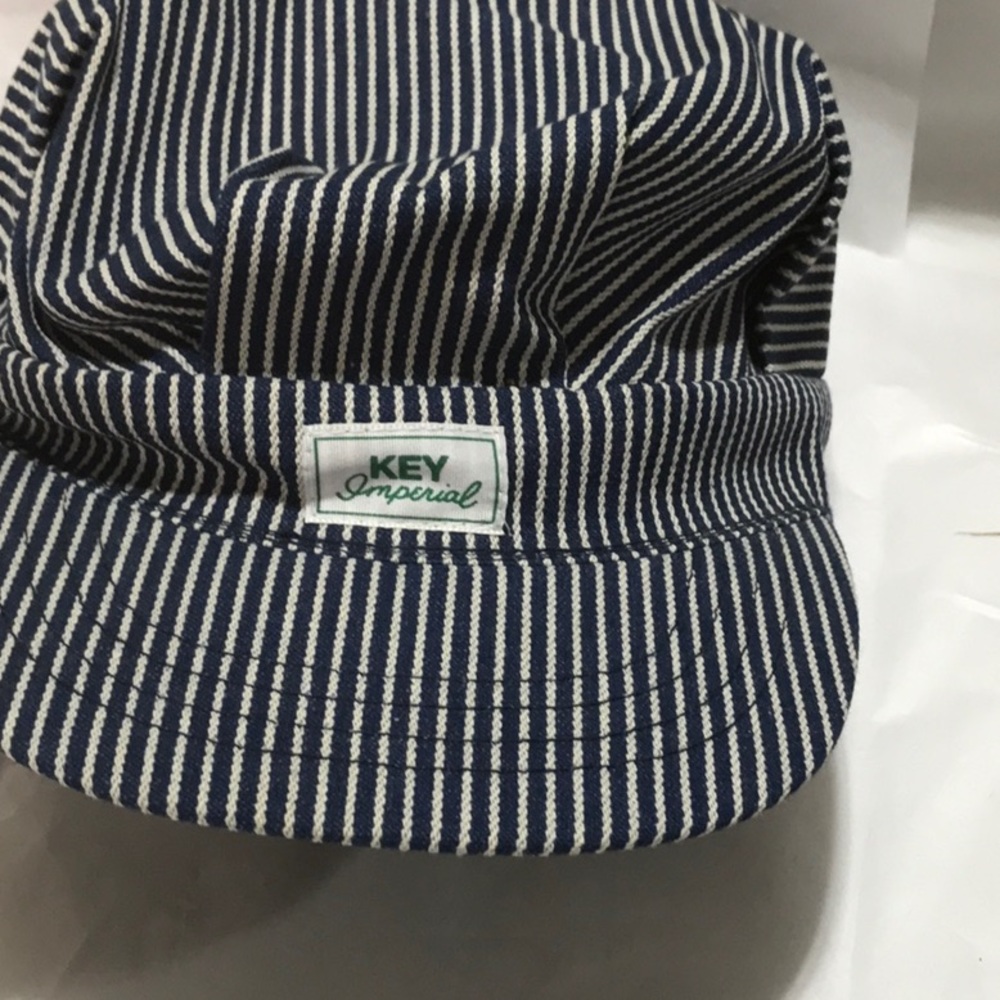 True vintage Key  Denim Engineer Fitted Cap  USA - Picture 2 of 4